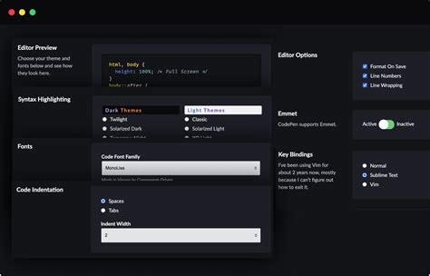 The Pen Editor – CodePen.